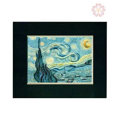 ( Sản phẩm đặc biệt ! ) Tranh Quilling Nghệ Thuật - "The Starry Night" (Đêm đầy sao) - Kích thước 25x20 cm.