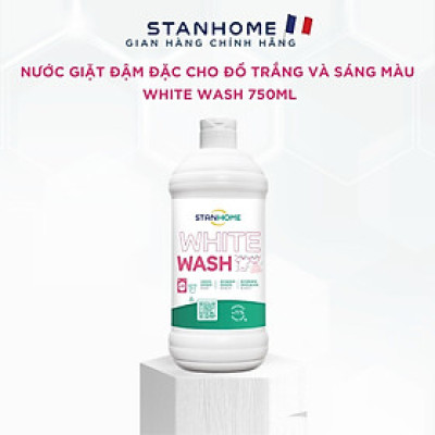 Nước giặt đậm đặc cho đồ trắng và sáng màu Stanhome White Wash 750ml/chai