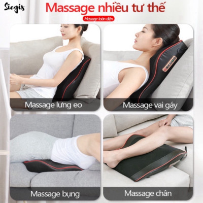 Gối massage vai gáy toàn thân đa năng cao cấp, Máy massage vai gáy