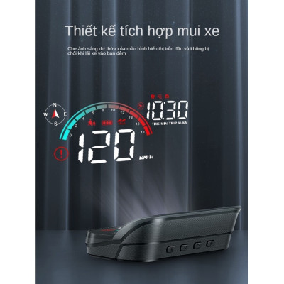 HUD M22 Hiển Thị Tốc Độ Trên Kính Lái Ô Tô Cảnh Báo Giọng Nói Tiếng Việt – Kết Nối OBD2 & GPS