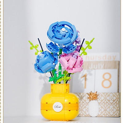 BALODY - 21088 Bộ xếp hình hoa hồng (522 chi tiết) (KT 14.6x10x19.6cm)