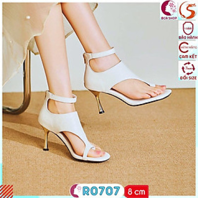 [HIỆN ĐẠI + CÁ TÍNH] Sandal Cao Gót 8 Phân RO707 ROSATA Giúp Chị Em Tỏa Sáng Theo Từng Bước Chân