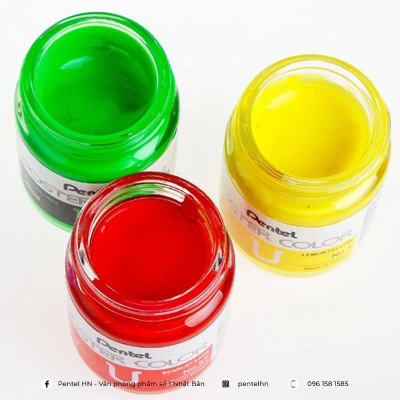 Màu bột Pentel WPU2-12 màu vẽ bền lâu phai không độc hại vẽ được trên mọi chất liệu