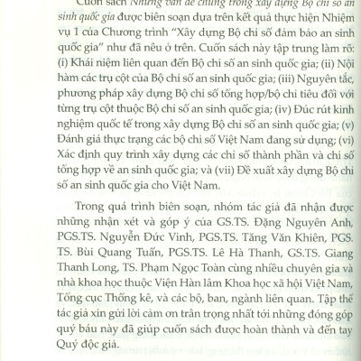 Những Vấn Đề Chung Trong Xây Dựng Bộ Chỉ Số An Sinh Quốc Gia (Sách Chuyên Khảo)