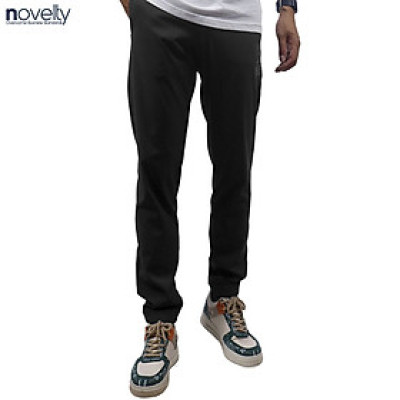 Quần thể thao nam Novelty Regular fit họa tiết in phản quang xám đậm NQTMMDNPSR230593D