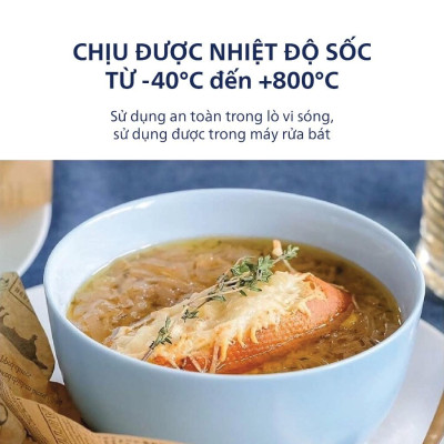 Bát tô canh thủy tinh Luminarc Diwali màu xanh dương 21cm P2614 | Hàng chính hãng