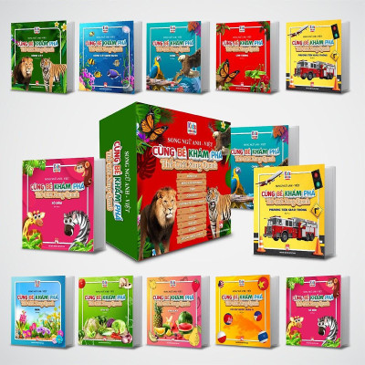 Sách - Trọn Bộ Cùng Bé Khám Phá Thế Giới Xung Quanh -Song Ngữ Anh-Việt( bộ 10 cuốn, Hải Phạm)