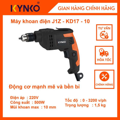 Máy khoan điện cầm tay chính hãng Kynko đầu 10mm J1Z- KD17 -10 # 6171 giá tốt