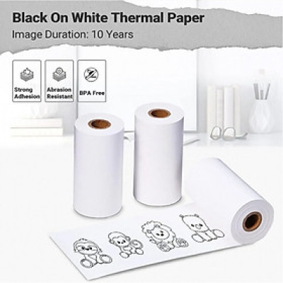 Nhãn Dán Trắng KT_RM10, Độ Bền 10 Năm, 53mm X 6.5m, Dùng cho máy T02 Aimo - Hàng chính hãng