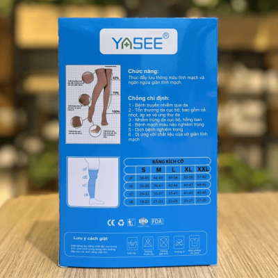 Tất Vớ Đùi Y Khoa Không Bàn Chân Hỗ Trợ Ngăn Ngừa Suy Giãn Tĩnh Mạch Yasee
