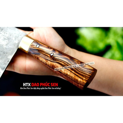 Dao Phúc Sen Chặt Gà Cán Cẩm Khâu Đồng N09D