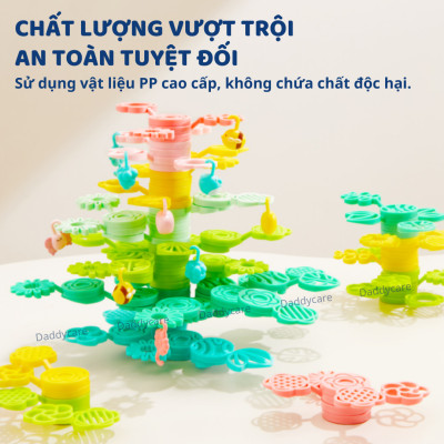 Đồ chơi cân bằng xếp hình khối hình hoa lá Mideer Educational Balance Blocks- Strack a Tree