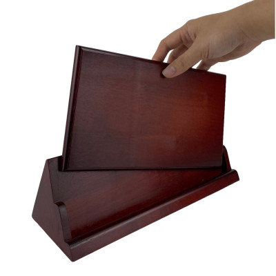 Bảng chức danh đế gỗ rời DG05 280x80mm thân 260x135mm