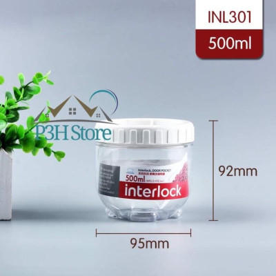 Set 4 hộp nhựa Lock&Lock Interlock dung tích 500ml INL301S4