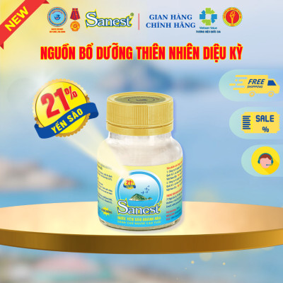  NEW [ Combo 20 lọ] Nước Yến sào Khánh Hòa Sanest 21% - Dành cho Người Cao Tuổi - Không đường