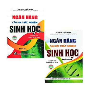 Sách - Combo Ngân Hàng Câu Hỏi Trắc Nghiệm Sinh Học Quyển Hạ + Quyển Thượng ( Bộ 2 Cuốn) - HA