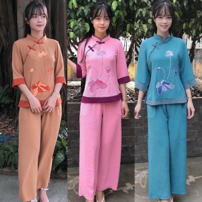 ĐỒ LAM ĐI CHÙA Mầu Đài Loan Vải Tơ - Đũi Cao Cấp