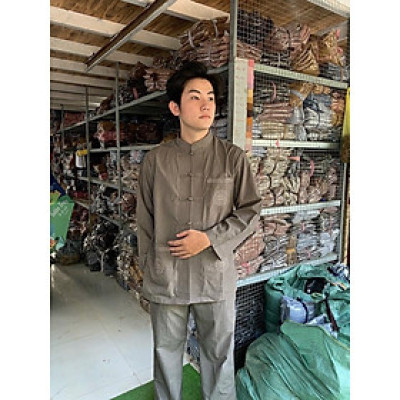 ĐỒ LAM ĐI CHÙA  Lãnh Tụ Thêu Túi Tay Dài