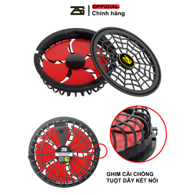 Bộ Phụ Kiện Áo Điều Hòa ZASKY Nhật Bản Cao Cấp, Dành Cho Người Lao Động Ngoài Trời Nắng Nóng, Quạt 12V Không Chổi Than, PIN 40.000mAh, BH 12 Tháng