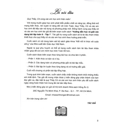 Sách - Hướng dẫn học và giải các dạng bài tập toán 9 tập 1 + 2 (bám sát sgk kết nối tri thức với cuộc sống) (bộ 2 cuốn)