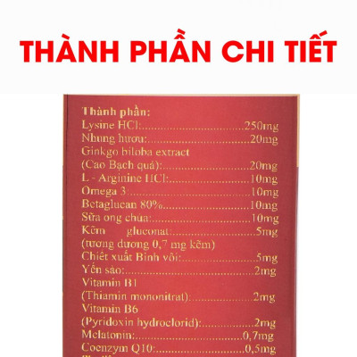 Combo 2 Hộp Viên ăn ngủ ngon Rostex HDPHARMA kẽm, lysin tăng sức đề kháng - 60 viên