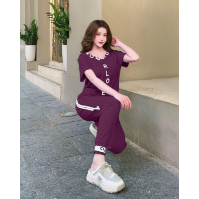 Sét đồ bộ thun nữ chữ love siêu hót mẫu mới đẹp có bigsize, sét bộ đi chơi mặc ơ nhà xinh xắn thời trang cao cấp