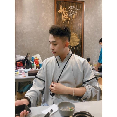 ĐỒ LAM ĐI CHÙA Set Nam Cao Cấp  Vạt Xéo