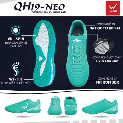 Giày Đá Bóng WIKA QH19 NEO Chính Hãng Da Microfiber  Mới 2025