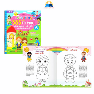 Sách - Colouring 365 Ngày Tô Màu Khám Phá Thế Giới Phát Triển Trí Tuệ - Dành Cho Bé 2-6 Tuổi
