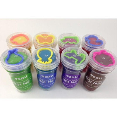 Đất Nặn Bột Nặn An Toàn TEDU - Set 8 Hủ Bột
