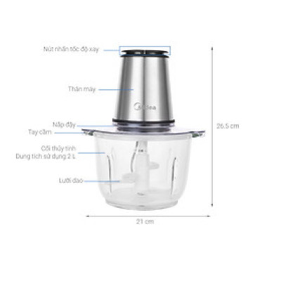 Máy xay thịt Midea MJ-BC300GS Hàng chính hãng