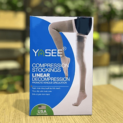 Tất Vớ Đùi Y Khoa Không Bàn Chân Hỗ Trợ Ngăn Ngừa Suy Giãn Tĩnh Mạch Yasee