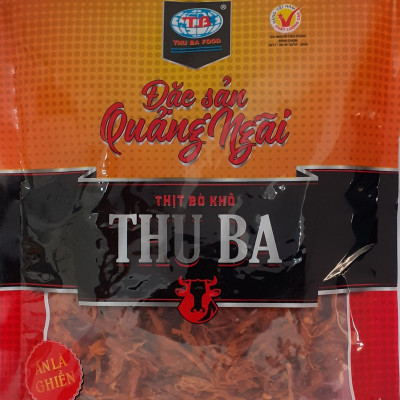 Combo 10 gói khô bò sợi Thu Ba Quảng Ngãi , mỗi gói 100gr, ăn vặt