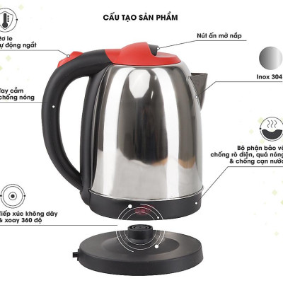 Ấm Điện Siêu Tốc Rạng Đông 1.8 Lít Chính Hãng