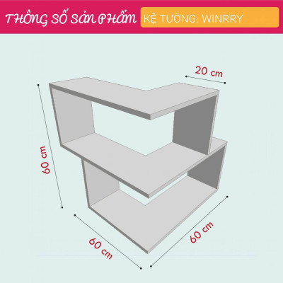 Giá sách để đồ treo tường SMLIFE Winrry