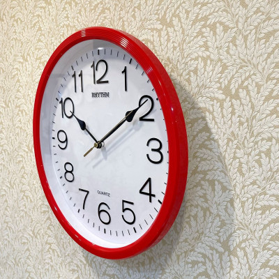 Đồng hồ Rhythm CMG734NR01 Kt 31.2 x 5.0cm, 710g. Vỏ nhựa. Dùng Pin.