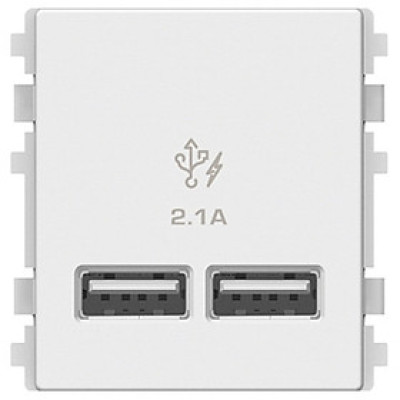 Ổ sạc USB 2.1A đôi Schneider Electric dòng ZENCELO A (Size 2S)