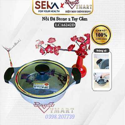 Nồi đá Lock&Lock Stone 2 tay cầm LCA6242D 24cm