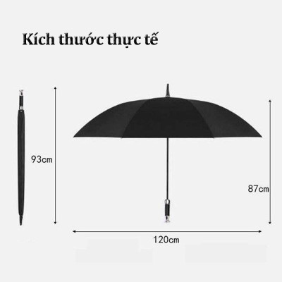 Ô Dù Tự Động Gấp Gọn Phủ Lớp Chống Tia Uv, Ô Che Mưa Cầm Tay,Cỡ Lớn Cho 3-4 Người Chiều Dài 120cm CARZONE.TOP