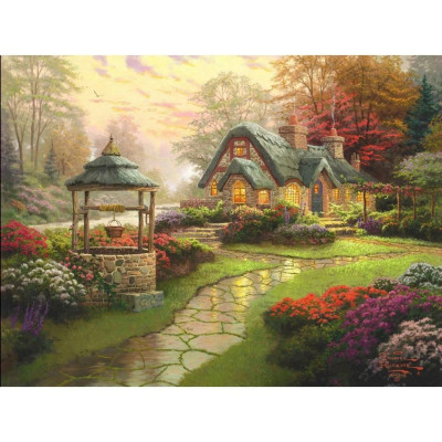 Bộ Tranh Ghép Hình Minh Châu - 60 x 80 cm (1500 Mảnh Ghép) - Cottage By The Woods