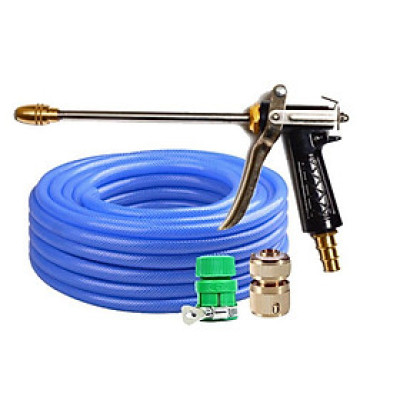 Bộ dây và vòi xịt tăng áp lực nước gấp 3 lần loại 20m (cút đồng- dây xanh) để tưới cây dọn dẹp nhà cửa,sân vườn vòi rửa xe, vòi tăng áp, vòi tưới, máy bơm tăng áp 318710497576-2