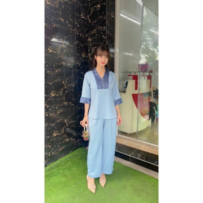 ĐỒ LAM ĐI CHÙA  Mẫu Lụa - Tơ phối Gấm Cao Cấp