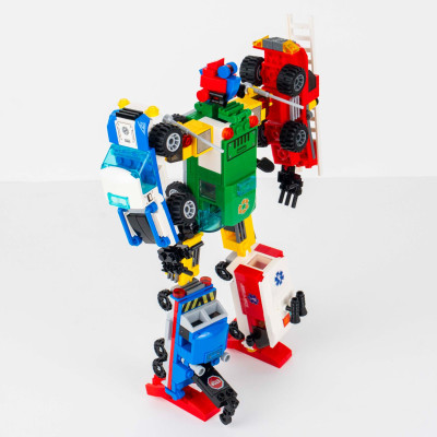 Bộ 6 Đồ Chơi Lắp Ráp Chiến Binh Bảo Vệ Thành Phố Biến Hình 6 Trong 1 - City Guardian Mecha - Toys&Joys 8831 (503 Mảnh Ghép)