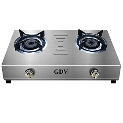 Bếp Gas Khè Bán Công Nghiệp Inox GDV 2 Lò Đốt Chuyên Mỳ Cay, Bánh Xèo - Hàng Chính Hãng