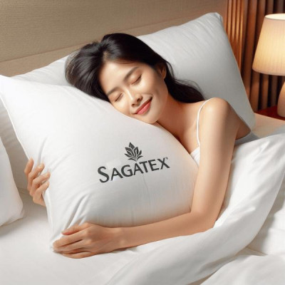 Ruột Gối Cao Cấp Microfiber SAGATEX Siêu Êm Tiêu Chuẩn Khách Sạn 5 Sao