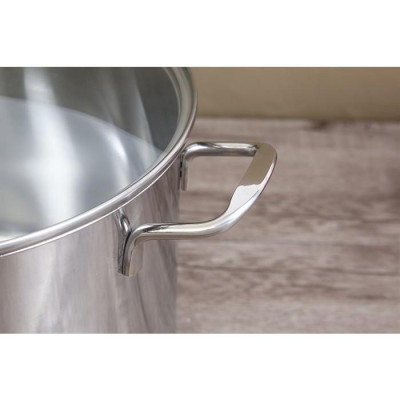 Nồi luộc gà inox 3 đáy nắp kính 28 cm Sunhouse SH28LG - Hàng Chính Hãng