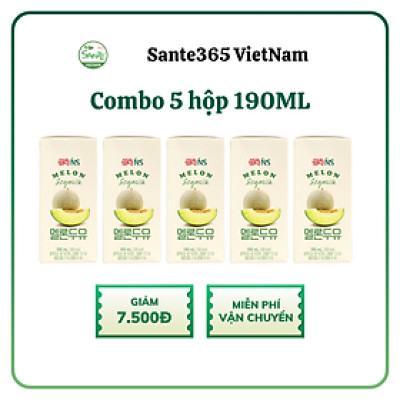 Sữa Hạnh Nhân Yến Mạch Hàn Quốc Chính Hãng - Combo 5 Hộp 190ml - Whole Grain Oat Almond Milk - Sante365 VietNam