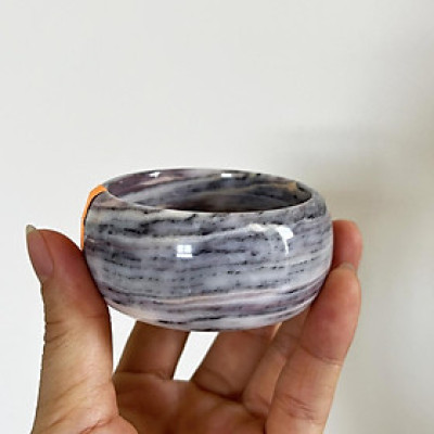 Vòng tay đá thật bản cao vân tím và đa sắc cho mệnh Thổ và Hỏa ( nhiều size)