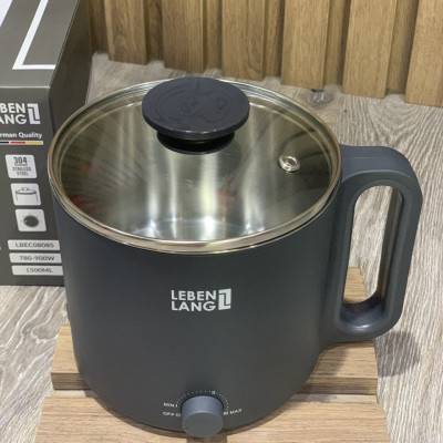 Nồi lẩu điện mini đa năng Lê Bên Làng LBEC0808S dung tích 1500ml - Hàng chính hãng