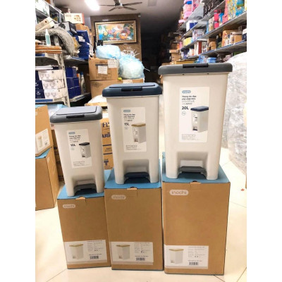 Thùng rác đạp chữ nhật Hiro 20L cao cấp nhật Bản (Kèm ruột)